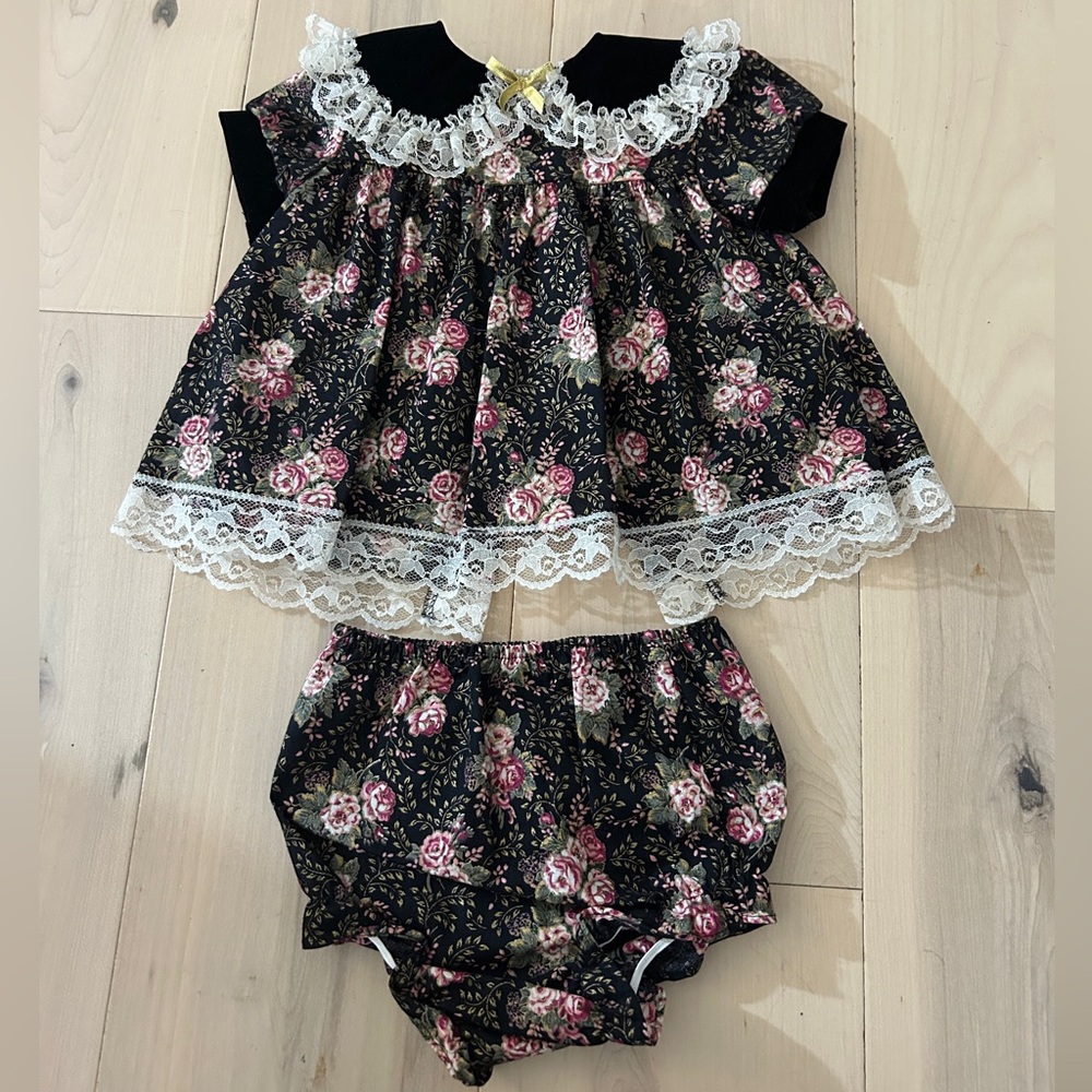 Vintage Allison Ann 2 Piece Baby Dress & Bloomers 0-3 M - Picture 15 of 15